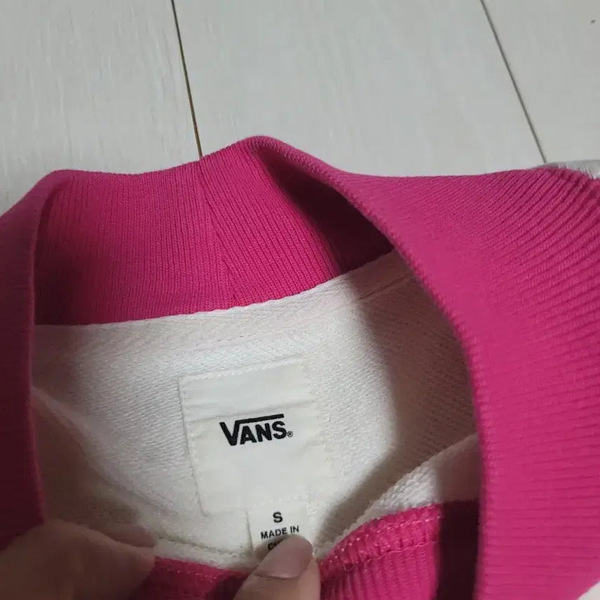 [BUNJANG] Vans Color Block Sweatshirt / 반스 배색 맨투맨 티셔츠 화이트/옐로우