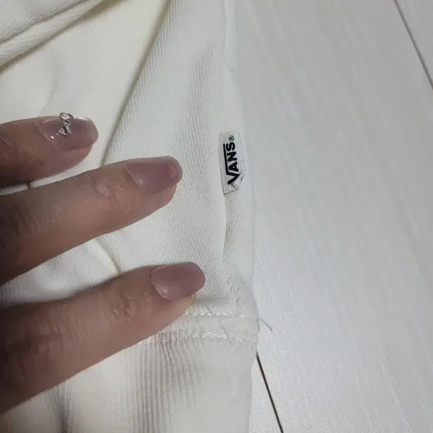 [BUNJANG] Vans Color Block Sweatshirt / 반스 배색 맨투맨 티셔츠 화이트/옐로우