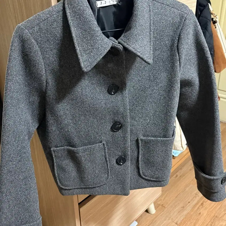 [BUNJANG] Gray Wool Jacket / 그레이 모직 자켓