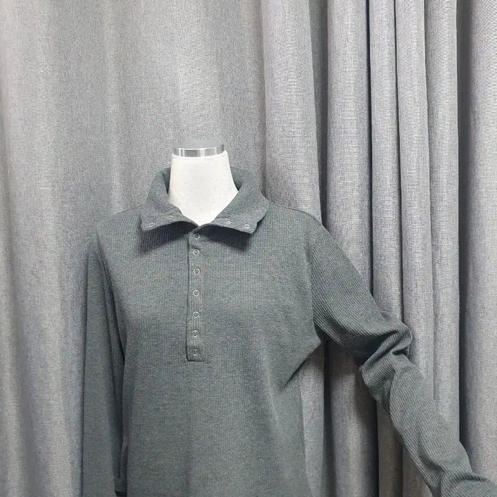 [BUNJANG] Basic Long Sleeve Top / 똑딱이 골지 롱슬리브