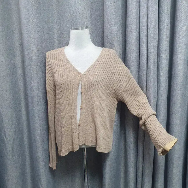 [BUNJANG] Porsell Beige Loose Cardigan / 포슬 베이지 루즈가디건