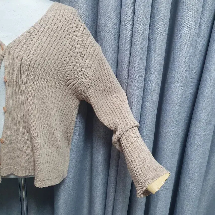 [BUNJANG] Porsell Beige Loose Cardigan / 포슬 베이지 루즈가디건