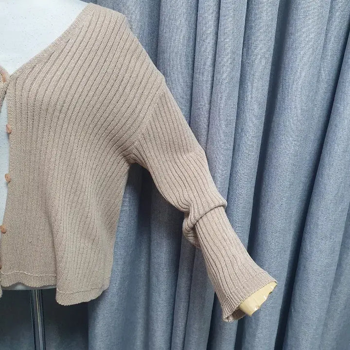 [BUNJANG] Porsell Beige Loose Cardigan / 포슬 베이지 루즈가디건