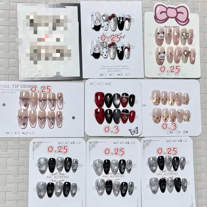 [BUNJANG] Handmade Nail Tips (M) Set / 수제네일팁(m) / 16