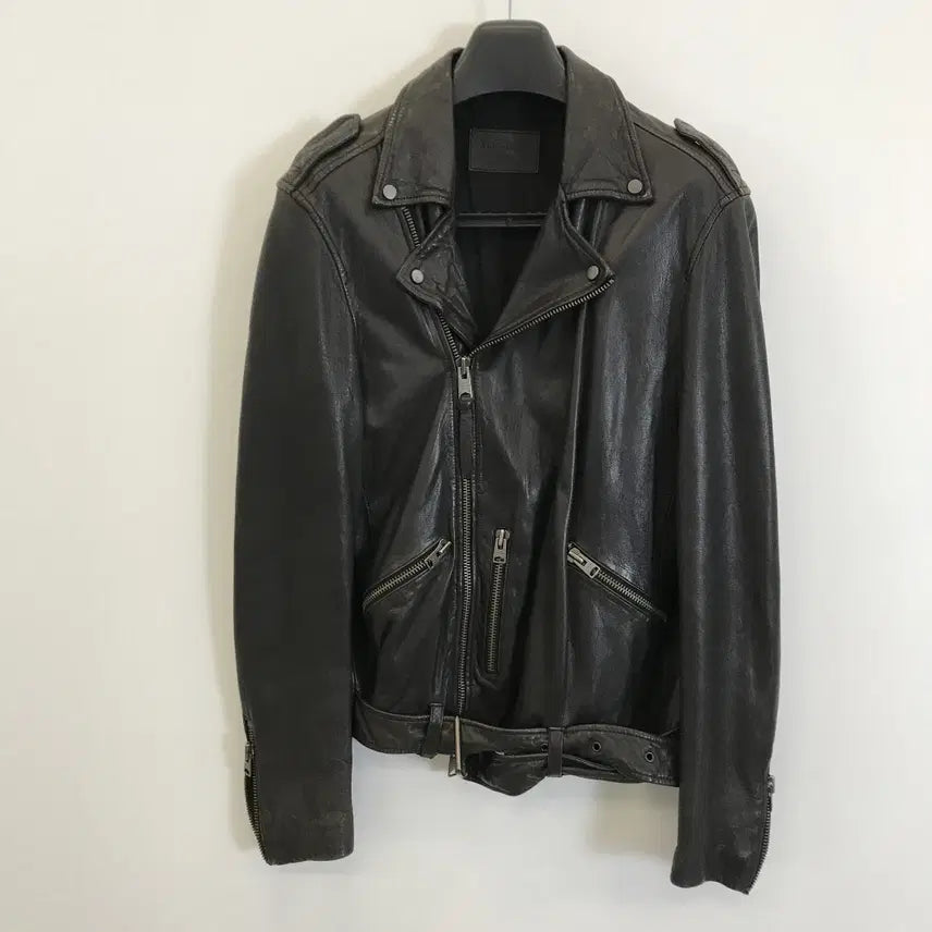[BUNJANG] AllSaints Kahawa Double Rider Jacket Lambskin [M] / 올세인츠 카하와 더블라이더 자켓 램스킨 [M]