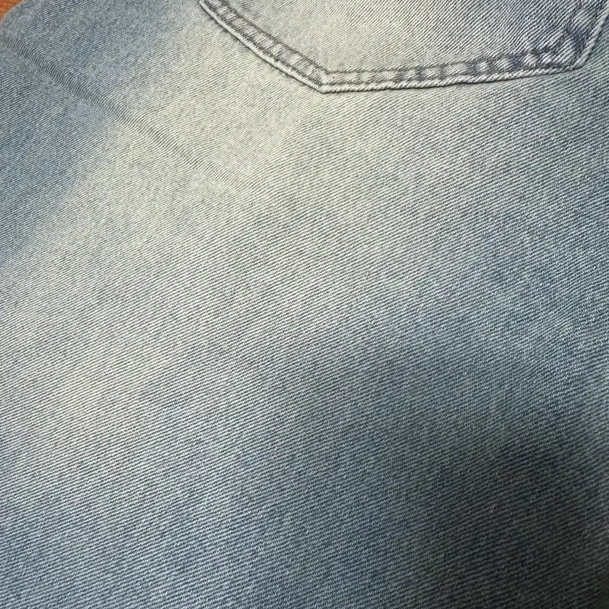 [BUNJANG] Suede Washed Denim Jeans / 스웨이드 컬러 워시드 데님 블루