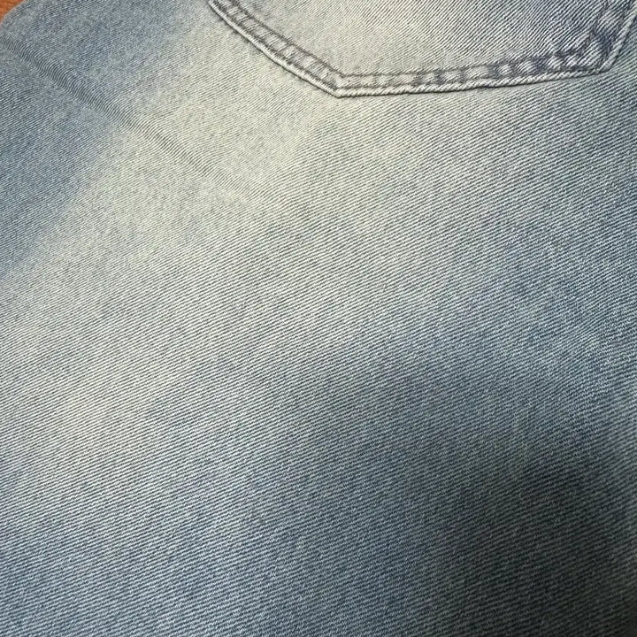 [BUNJANG] Suede Washed Denim Jeans / 스웨이드 컬러 워시드 데님 블루