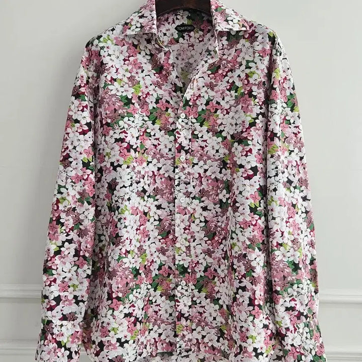 [BUNJANG] Tom Ford Cotton Silk Floral Shirt / 톰포드 코튼 실크 플라워 셔츠