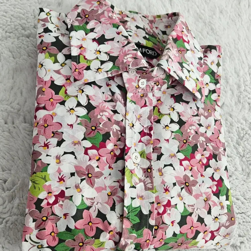 [BUNJANG] Tom Ford Cotton Silk Floral Shirt / 톰포드 코튼 실크 플라워 셔츠