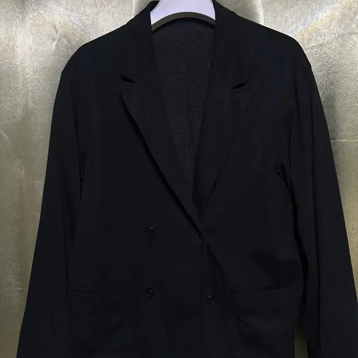 [BUNJANG] Years Ago Jersey Cotton Double Jacket - Black (M) / years ago 저지 코튼 더블 자켓 - 블랙 / 2(M)