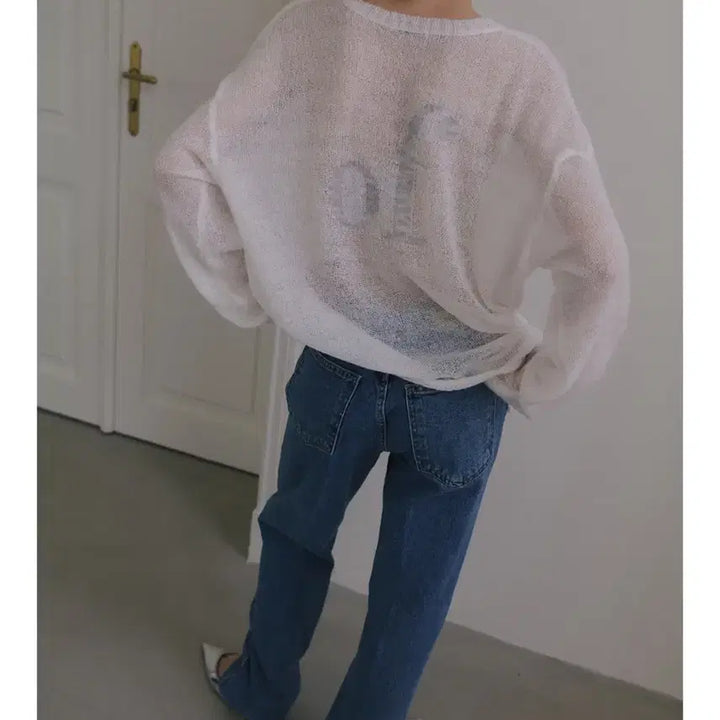 [BUNJANG] Overdue Flare Mohair of Sweater - Ivory / 오버듀플레어 MOHAIR OF SWEATER_IVORY