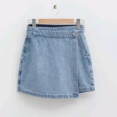 [BUNJANG] Roem Wrap Denim Skirt Shorts M / 새상품 로엠 랩 데님 스커트 쇼츠 m