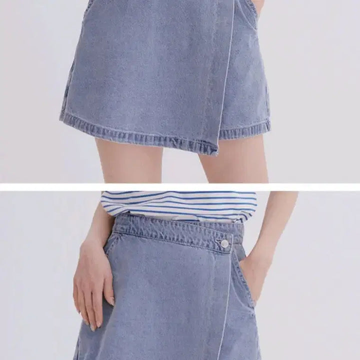 [BUNJANG] Roem Wrap Denim Skirt Shorts M / 새상품 로엠 랩 데님 스커트 쇼츠 m