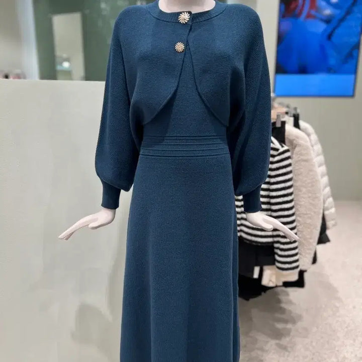 [BUNJANG] DEWL Bolero Set-up Knit Dress / DEWL 듀엘 볼레로 셋업 니트원피스 L241KSE001