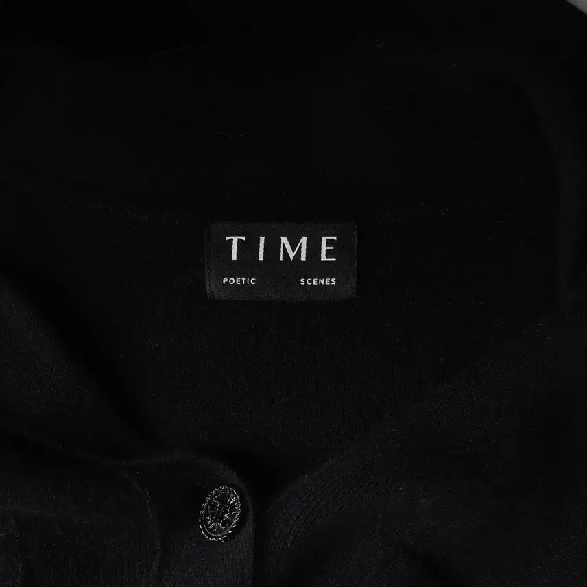 [BUNJANG] Time 21FW Wool 100% Black Knit Cardigan / 타임 21FW 울 100% 블랙 니트 가디건