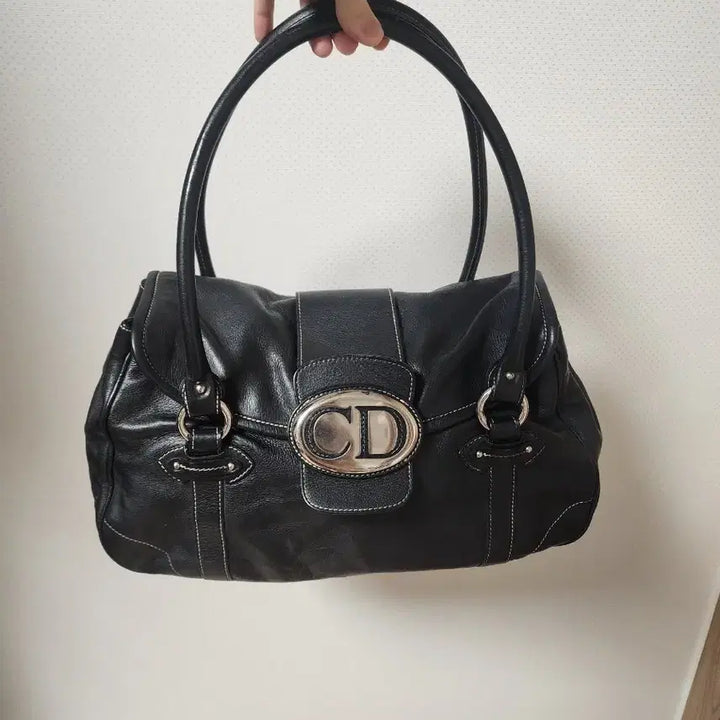 [BUNJANG] Dior Black Leather Shoulder Bag / 디올 블랙 레더 숄더백 CD로고