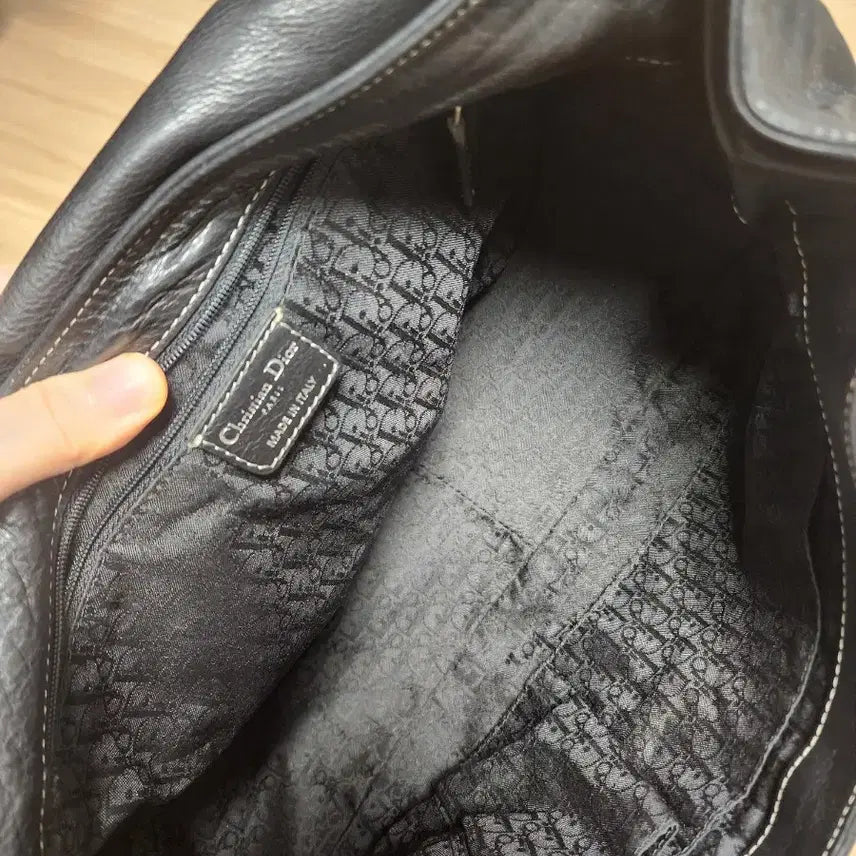 [BUNJANG] Dior Black Leather Shoulder Bag / 디올 블랙 레더 숄더백 CD로고