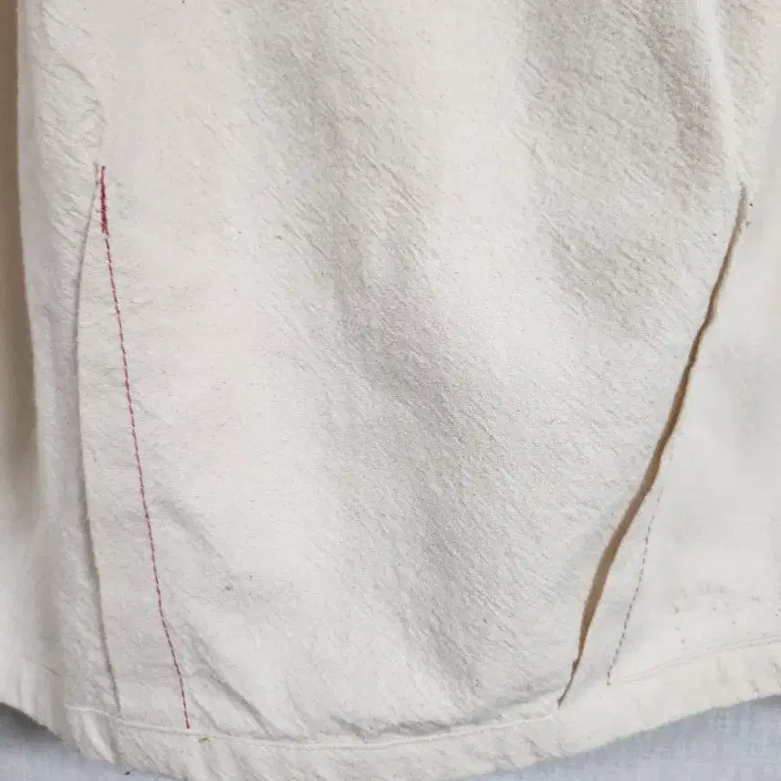 [BUNJANG] Embroidered Floral Linen Long Skirt / 광목 자수스커트66-77