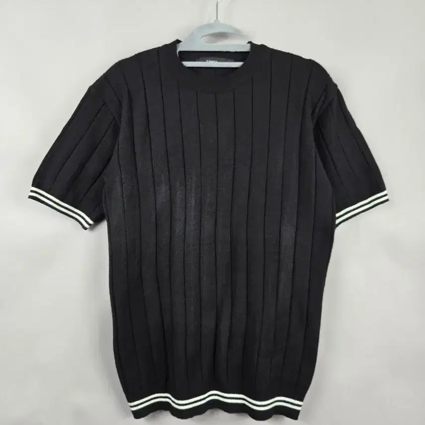 [BUNJANG] LIBERTA Muscle Fit Short Sleeve Knit Black / [무료배송]리베르타 L 남성 머슬핏 반팔 니트 블랙
