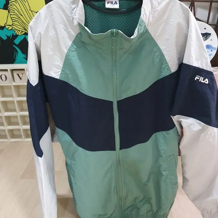 [BUNJANG] Fila Oversized Windbreaker XL / 휠라 오버핏 바람막이 XL