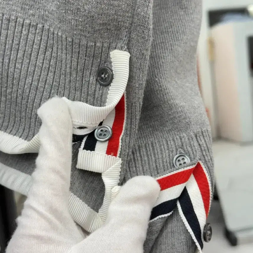 [BUNJANG] Thom Browne Milano Stitch Pocket Knit Sweater / [4] 톰브라운 사선완장 밀라노스티치 포켓 니트