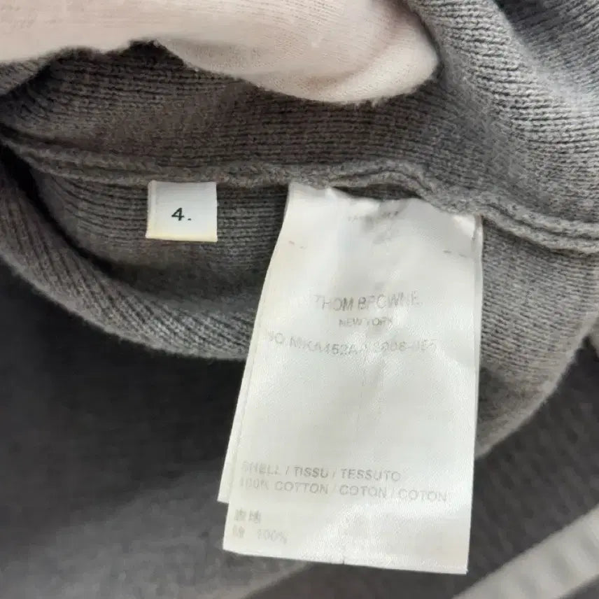[BUNJANG] Thom Browne Milano Stitch Pocket Knit Sweater / [4] 톰브라운 사선완장 밀라노스티치 포켓 니트