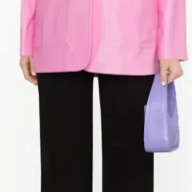 [BUNJANG] Stand Studio Keeva Blazer - Bubblegum Pink Faux Leather Jacket / 스탠드 스튜디오 키바 블레이저