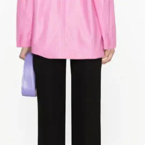 [BUNJANG] Stand Studio Keeva Blazer - Bubblegum Pink Faux Leather Jacket / 스탠드 스튜디오 키바 블레이저