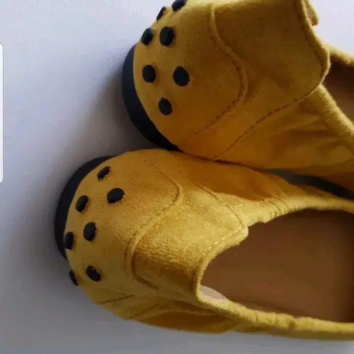 [BUNJANG] Suede Loafers (Mustard Yellow) / 스웨이드 단화 (새제품/235)