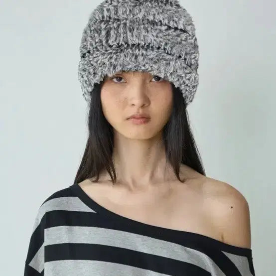 [BUNJANG] Willowman Mix Fur Beanie [Faded Gray] / 밀로우먼 믹스 퍼 비니 [페이드 그레이]