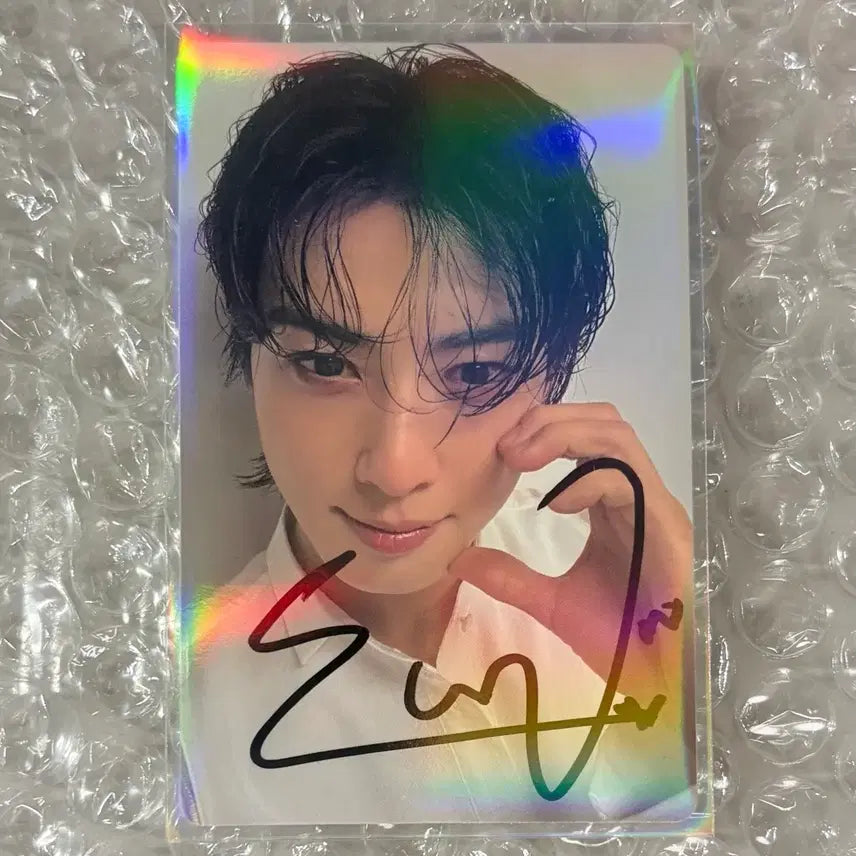 [BUNJANG] Cha Eun-woo Signed Photocard / 차은우 친필 싸인 포토카드