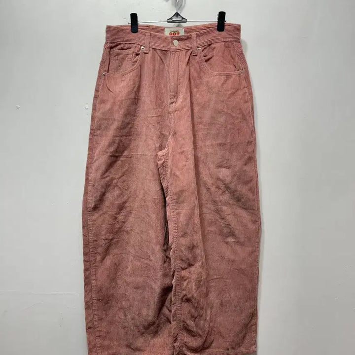 [BUNJANG] OOT Corduroy Wide Pants Pink Pants S / OOT 코듀로이 와이드 팬츠 핑크 팬츠 S