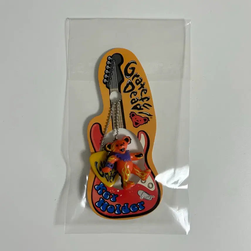 [BUNJANG] Grateful Dead Bear Guitar Pick Keychain / 그레이트풀데드베어 기타 피크 키링