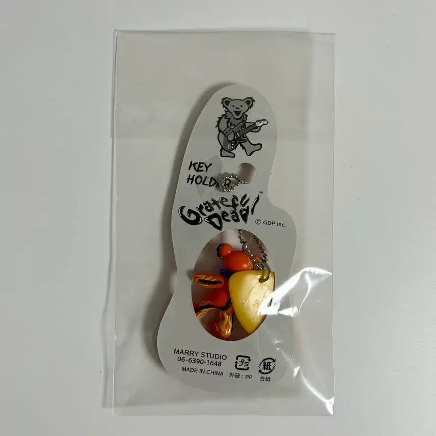 [BUNJANG] Grateful Dead Bear Guitar Pick Keychain / 그레이트풀데드베어 기타 피크 키링