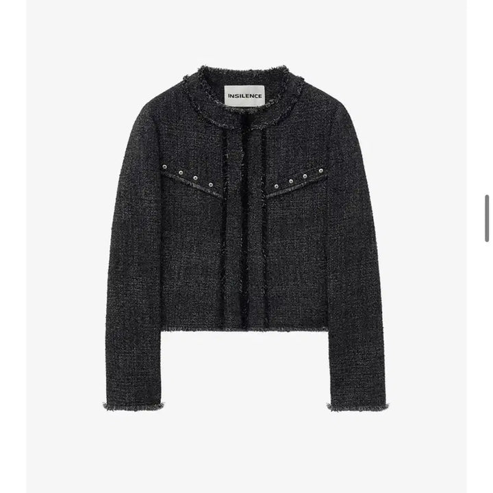 [BUNJANG] Insilence Woman Vintage Studded Tweed Jacket (Charcoal) / 인사일런스우먼 빈티지 스터드  트위드 자켓 (차콜)