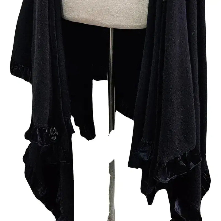 [BUNJANG] Angora Wool Blend Lace Hem Cardigan / 앙고라 숄 가디건 여 F J3232