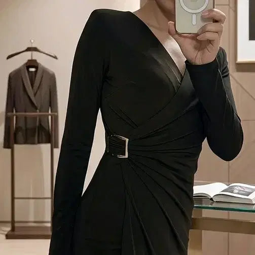 [BUNJANG] Morris Coming Wrap Mini Dress / 모리스커밍 랩원피스/  신축성있음
