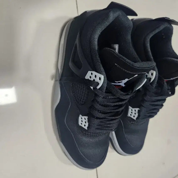 [BUNJANG] Nike Air Jordan 4 Retro SE Black and Light Steel (280) Sneakers / 조던 4 레트로 SE 블랙 앤 라이트 스틸(280)새상품급