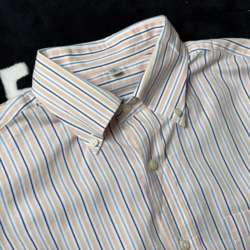 [BUNJANG] Vintage Vertical Stripe Shirt / 일본빈티지 세로 스트라이프 셔츠