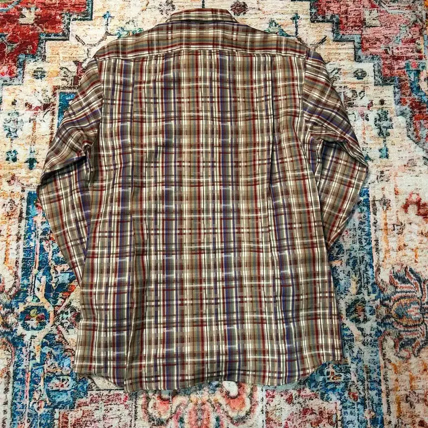 [BUNJANG] Missoni 80s Embroidered Logo Check Flannel Shirt / [L] 80s 미쏘니 자수로고 체크 셔츠