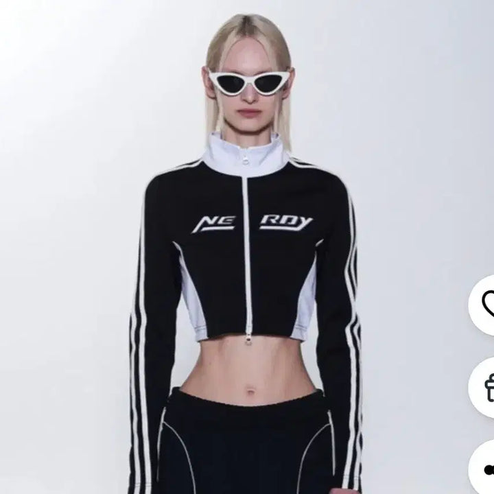 [BUNJANG] Nerdy Crop Zip-up Track Top / 널디 크롭 집업