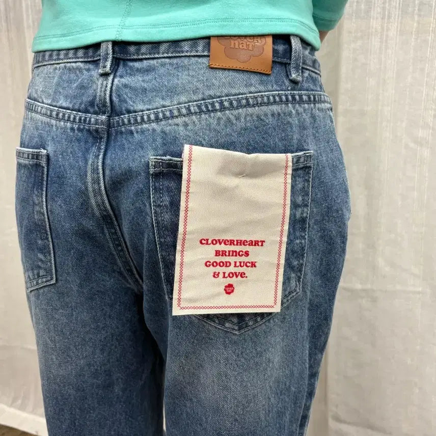 [BUNJANG] COVERNAT Cloverheart Straight Denim Pants / 커버낫 클로버하트 스트레이트 데님 팬츠