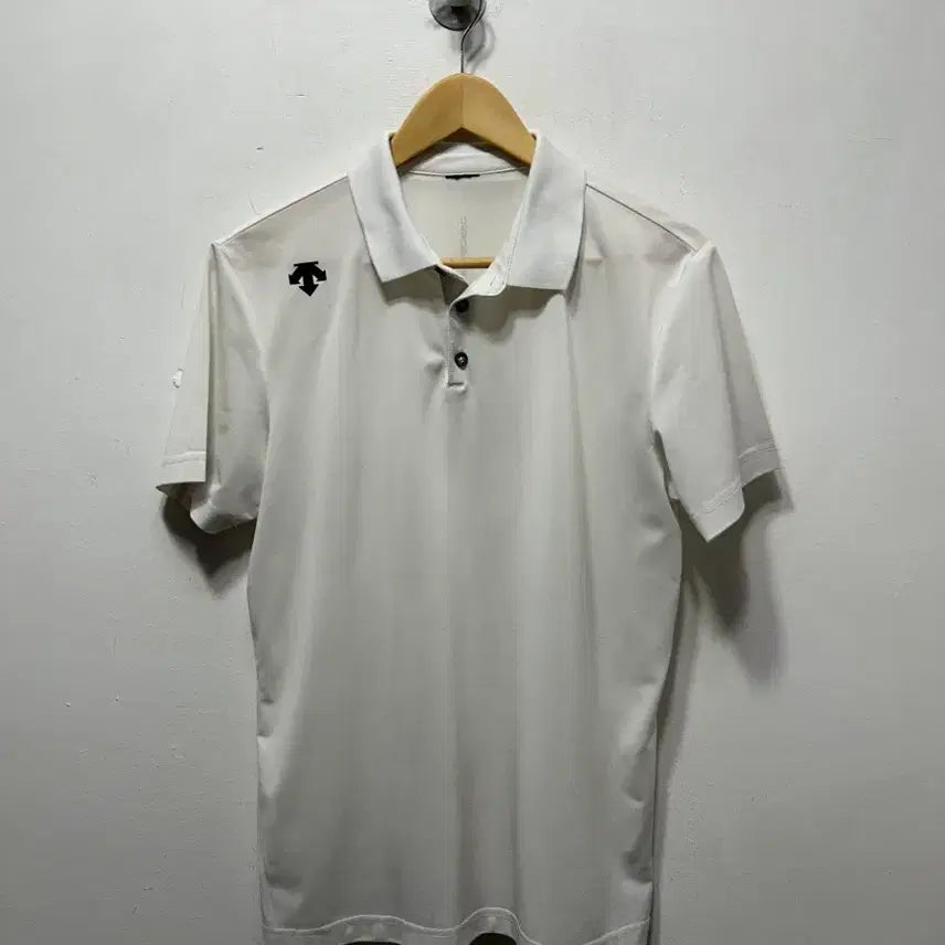 [BUNJANG] Descente White Polo Shirt / 데상트 화이트 반팔 폴로 티셔츠 M