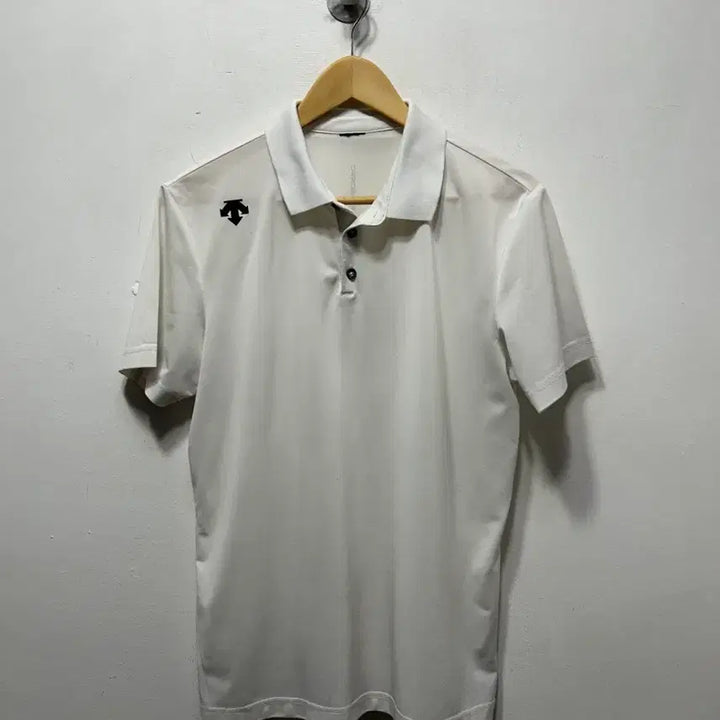 [BUNJANG] Descente White Polo Shirt / 데상트 화이트 반팔 폴로 티셔츠 M