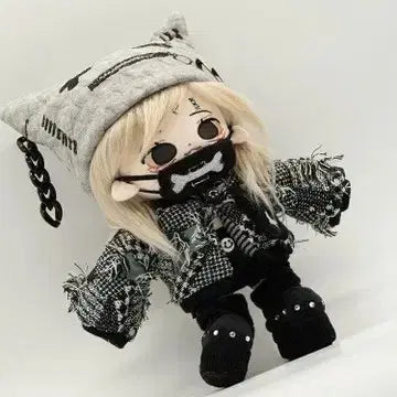 [BUNJANG] 20cm Doll Clothing Set - Kerberos Black / 20cm 솜인형 옷장 케로베로스 블랙