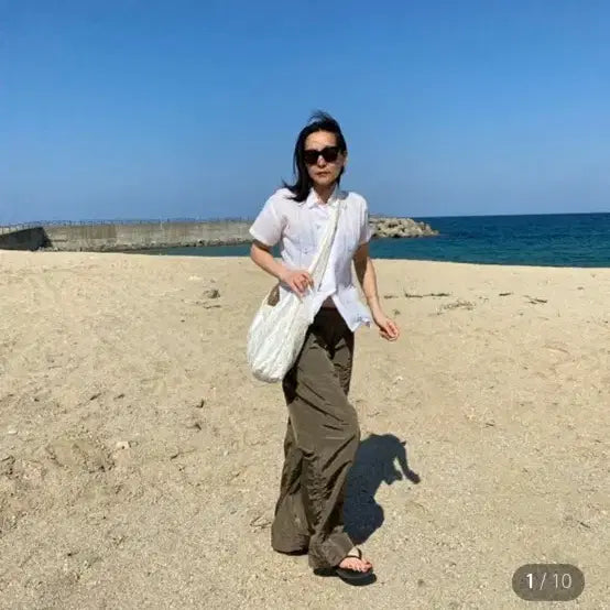 [BUNJANG] Jour de Te Nylon Bending Pants / 쥬르데떼 스티치 나일론 밴딩 팬츠