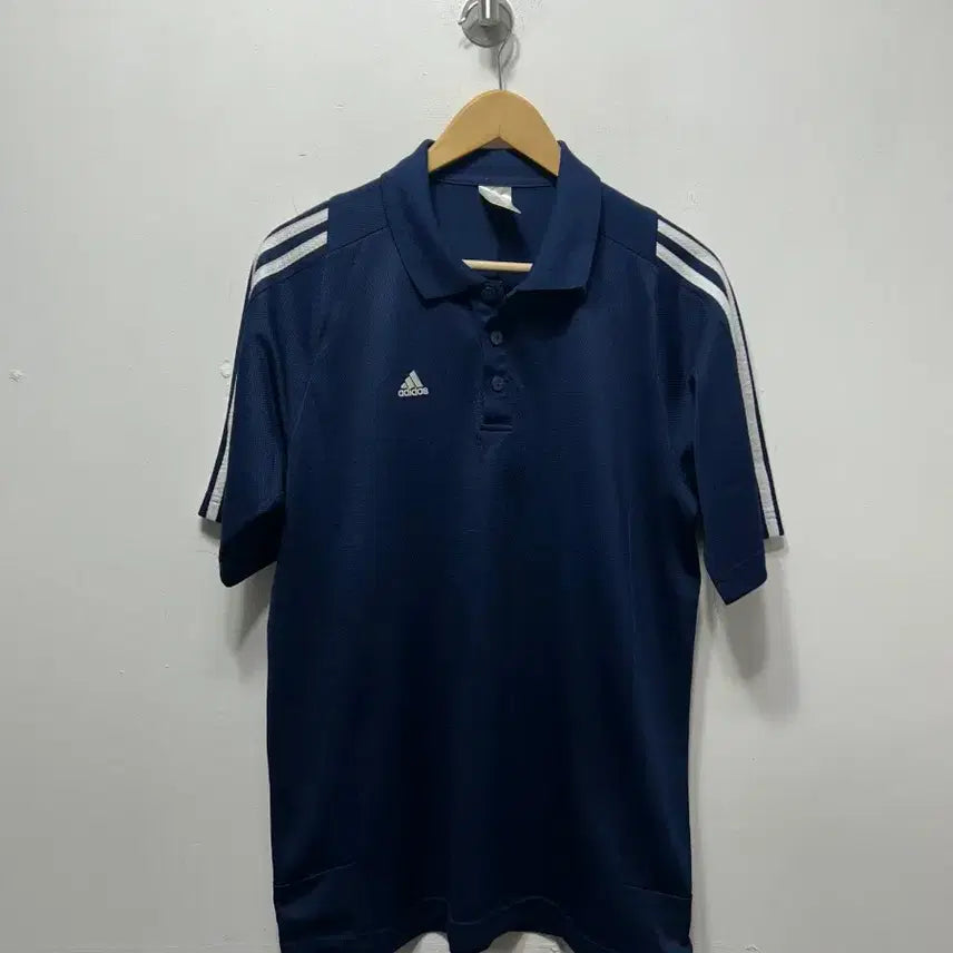 [BUNJANG] Adidas Three-Stripe Navy Polo Shirt (Size 100) / 아디다스 삼선 반팔 폴로 티셔츠 네이비 100사이즈