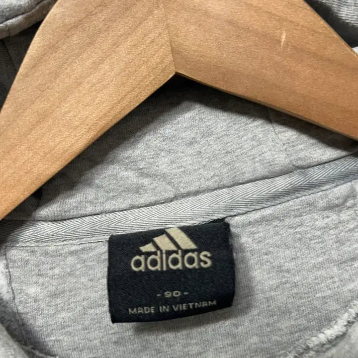 [BUNJANG] Adidas Big Logo Hoodie Gray (S) / 아디다스 빅로고 후드티 그레이 S