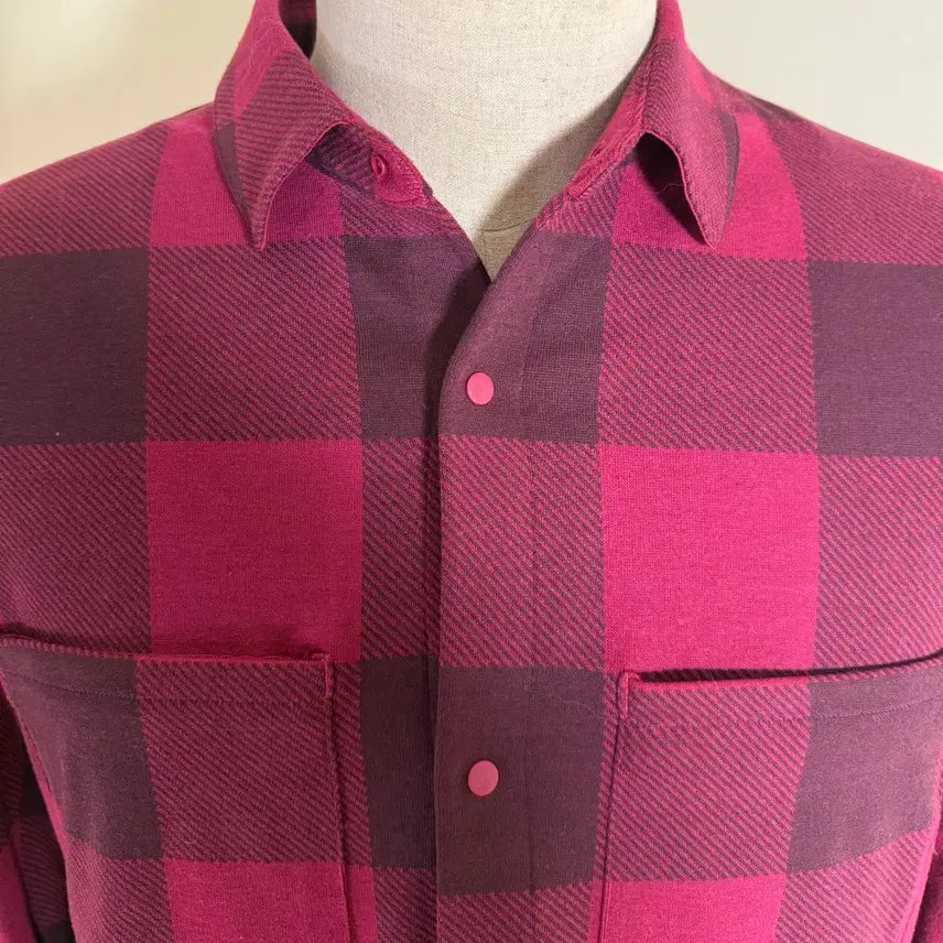 [BUNJANG] Lululemon Checkered Snap Shirt M / 룰루레몬 체크 스냅 셔츠 M