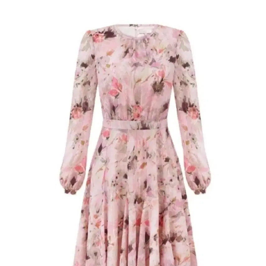 [BUNJANG] Merci Beaucoup Mebbie Pink Chiffon Dress Size 2 / 메르시비앙 메비 핑크 쉬폰 원피스 2사이즈